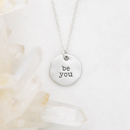 Be You Disc Necklace (Sterling Silver)