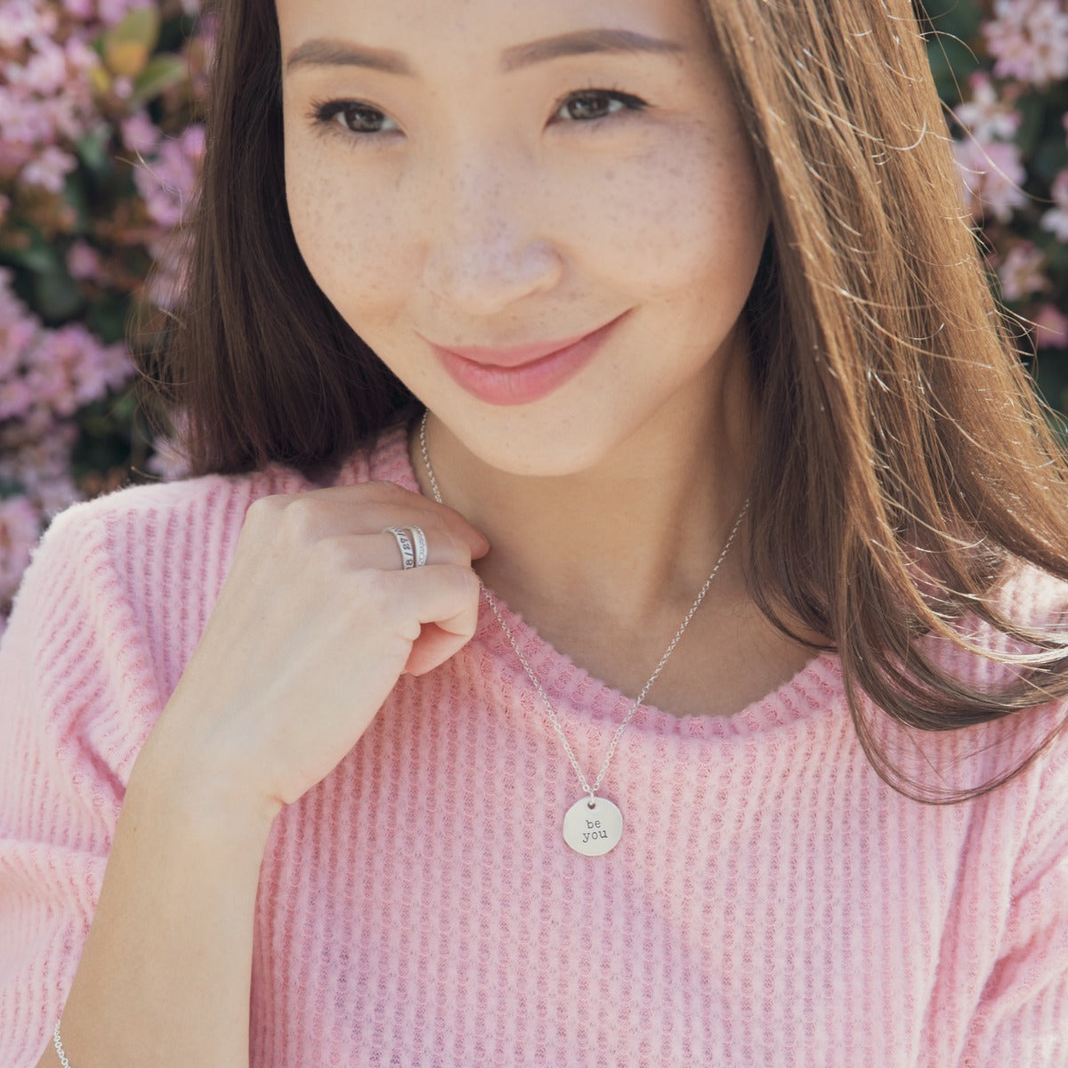 Be You Disc Necklace (Sterling Silver)