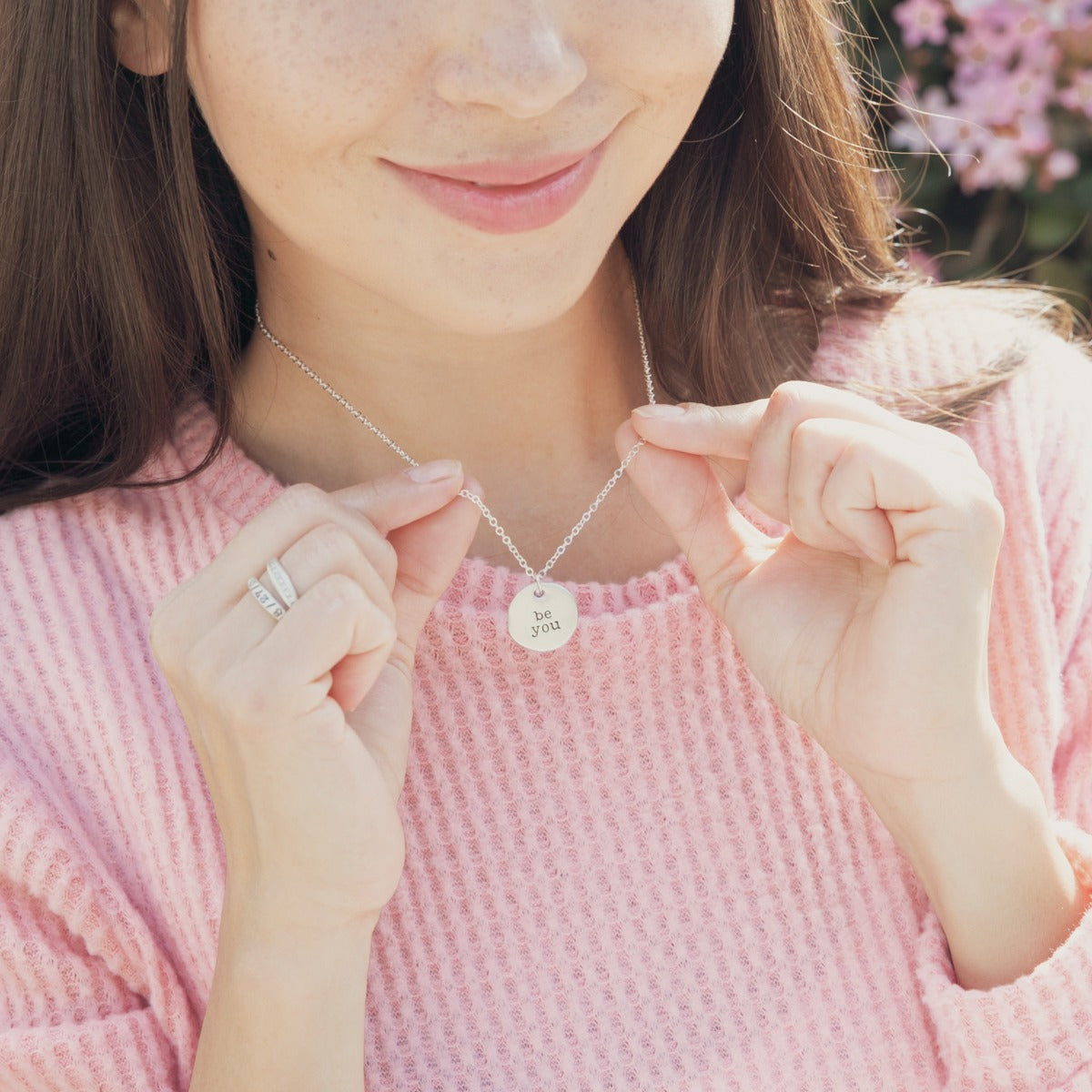 Be You Disc Necklace (Sterling Silver)