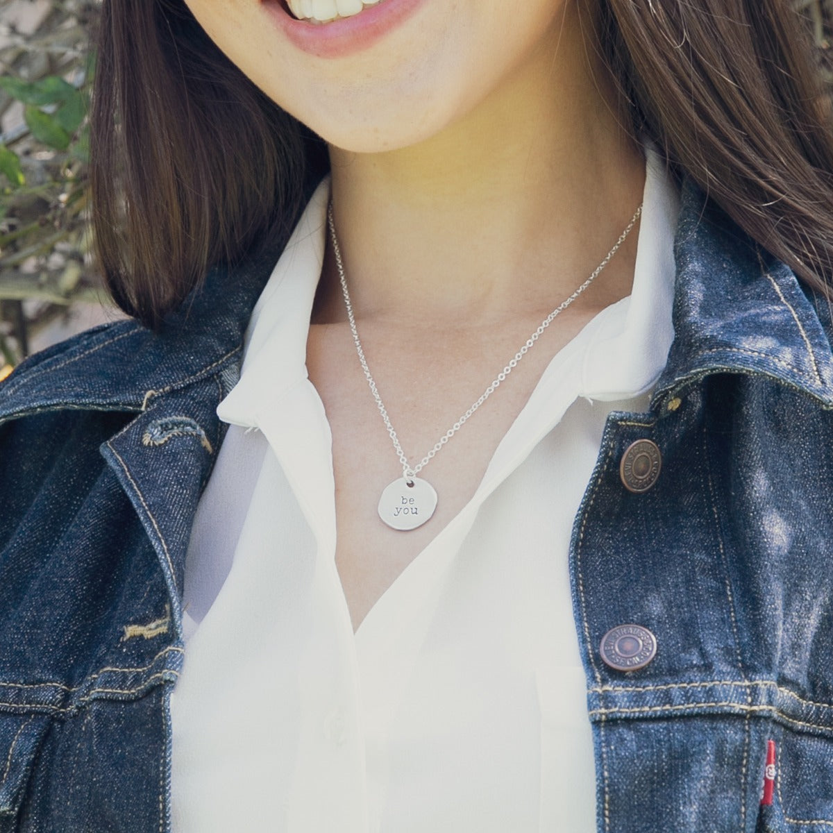 Be You Disc Necklace (Sterling Silver)