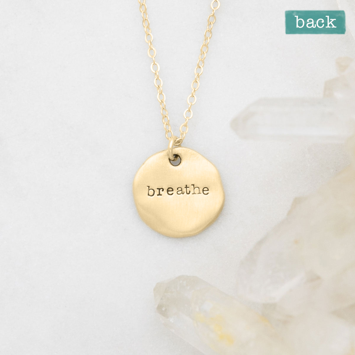 Be You Disc Necklace {10K Solid Gold}
