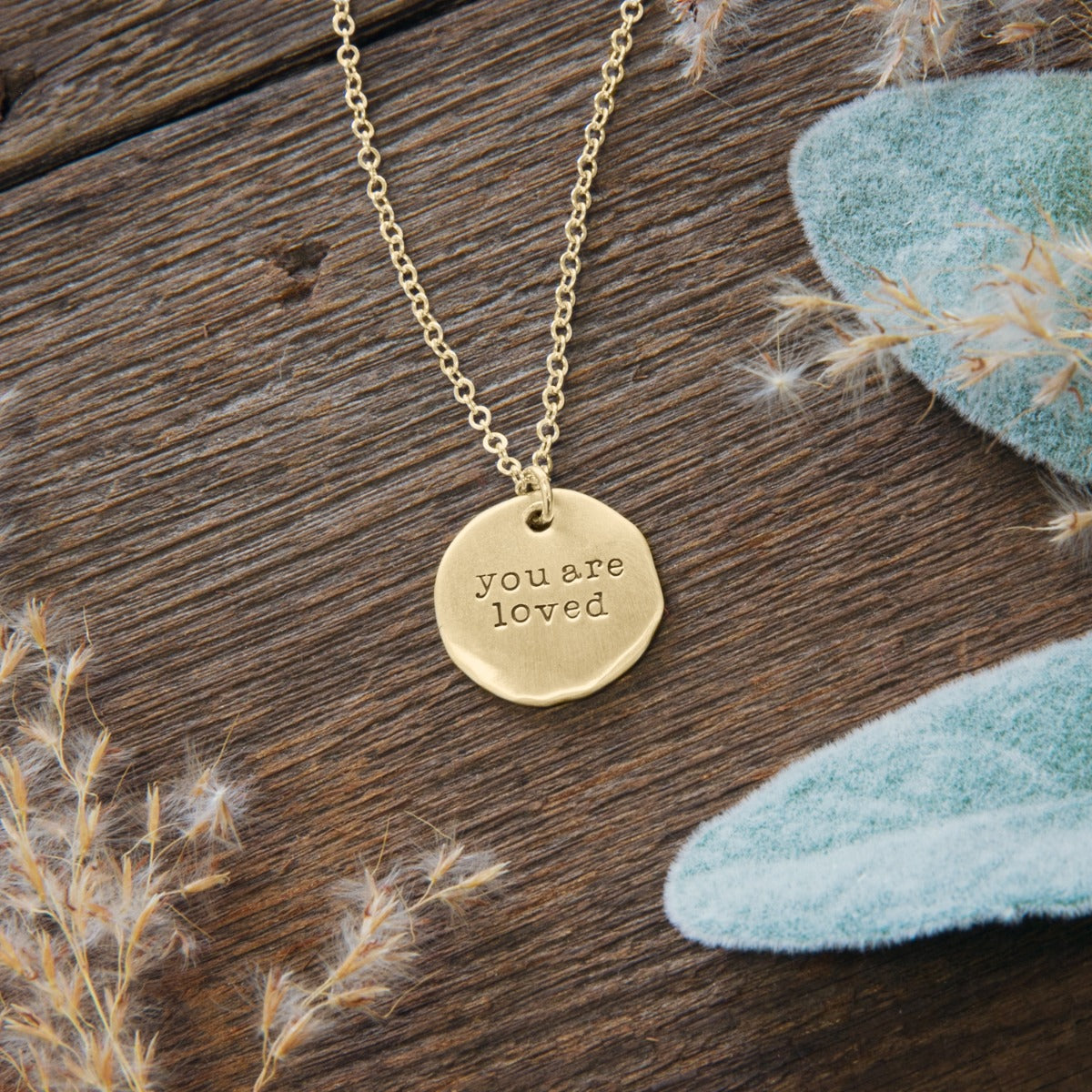 Be You Disc Necklace {10K Solid Gold}