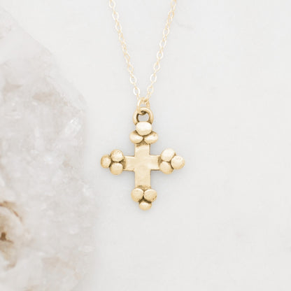 Known and Loved Cross Necklace (9K Solid Gold)