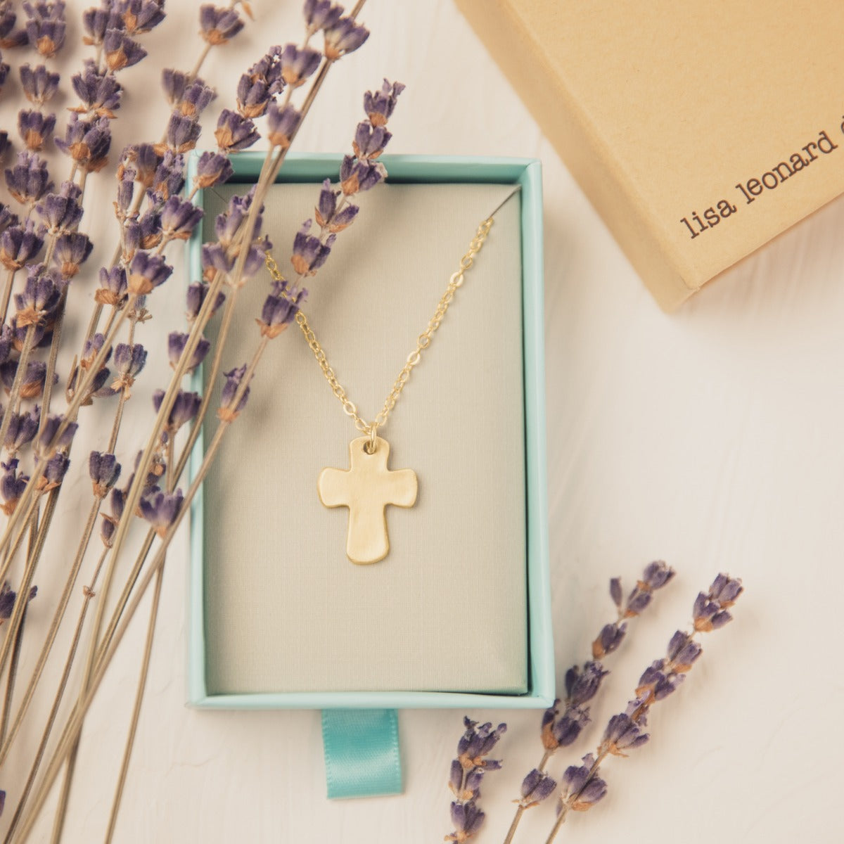 Grace For Today Cross Necklace (14K Solid Gold)
