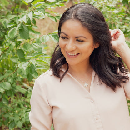 Shining Light Cross Necklace (Sterling Silver)