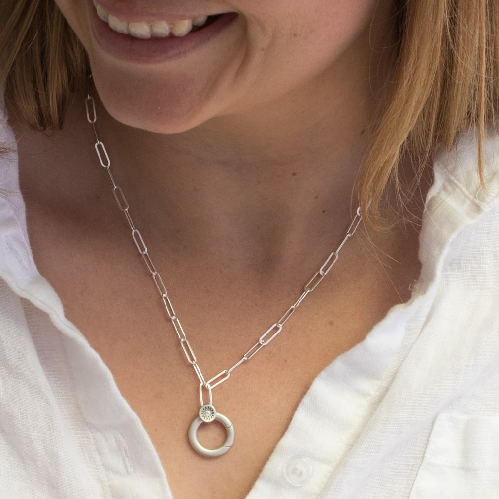 Sunburst Buildable Charm Necklace (Sterling Silver)