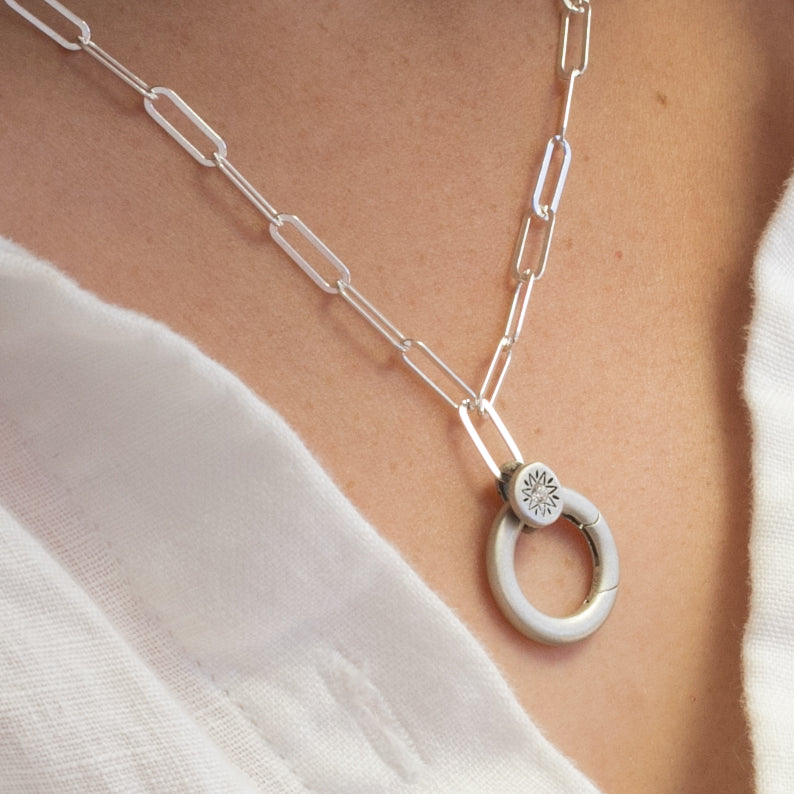 Sunburst Buildable Charm Necklace (Sterling Silver)