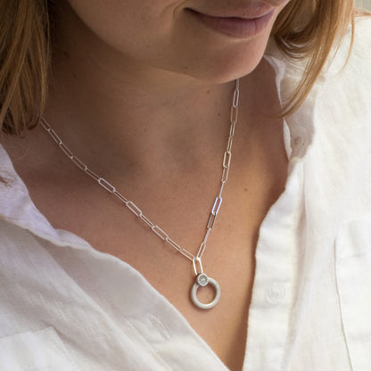 Sunburst Buildable Charm Necklace (Sterling Silver)