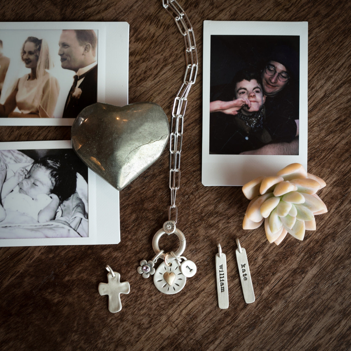 Sunburst Buildable Charm Necklace (Sterling Silver)