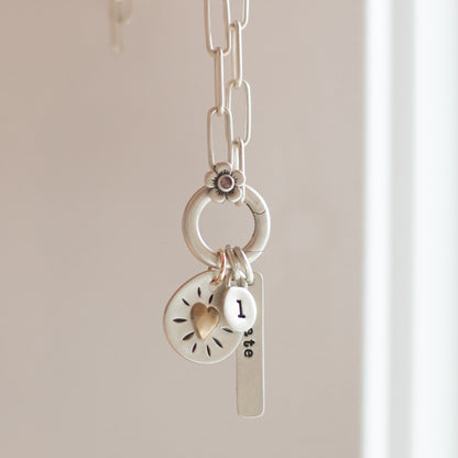Birthstone Bloom Buildable Charm Necklace (Sterling Silver)