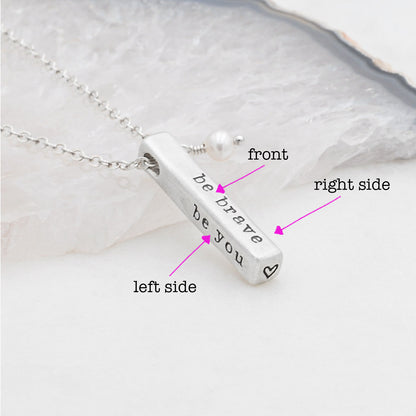 What Matters Most Necklace - 3 Sides (Sterling Silver)