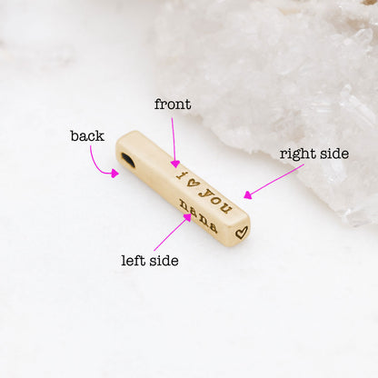 What Matters Most Charm - 1 Side (9K Solid Gold)