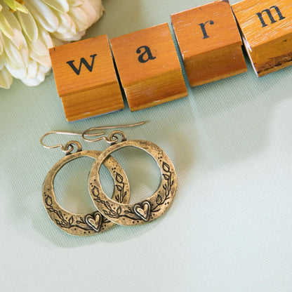 Let Love Grow Hoop Earrings {Gold Plated}