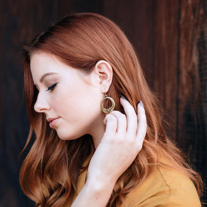 Let Love Grow Hoop Earrings {Gold Plated}