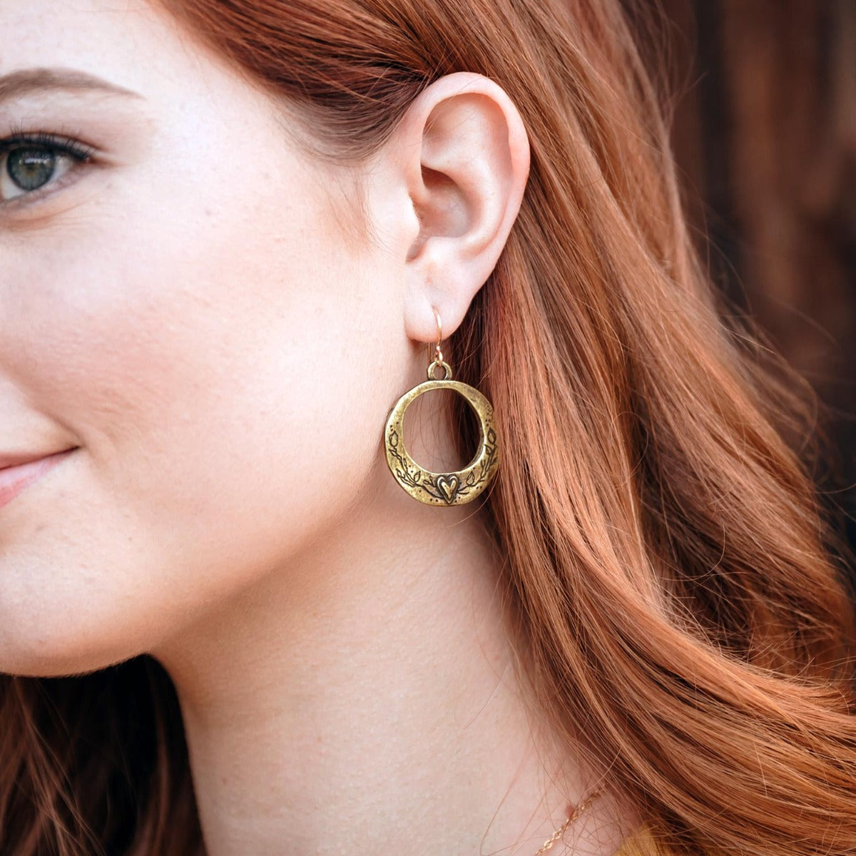 Let Love Grow Hoop Earrings {Gold Plated}