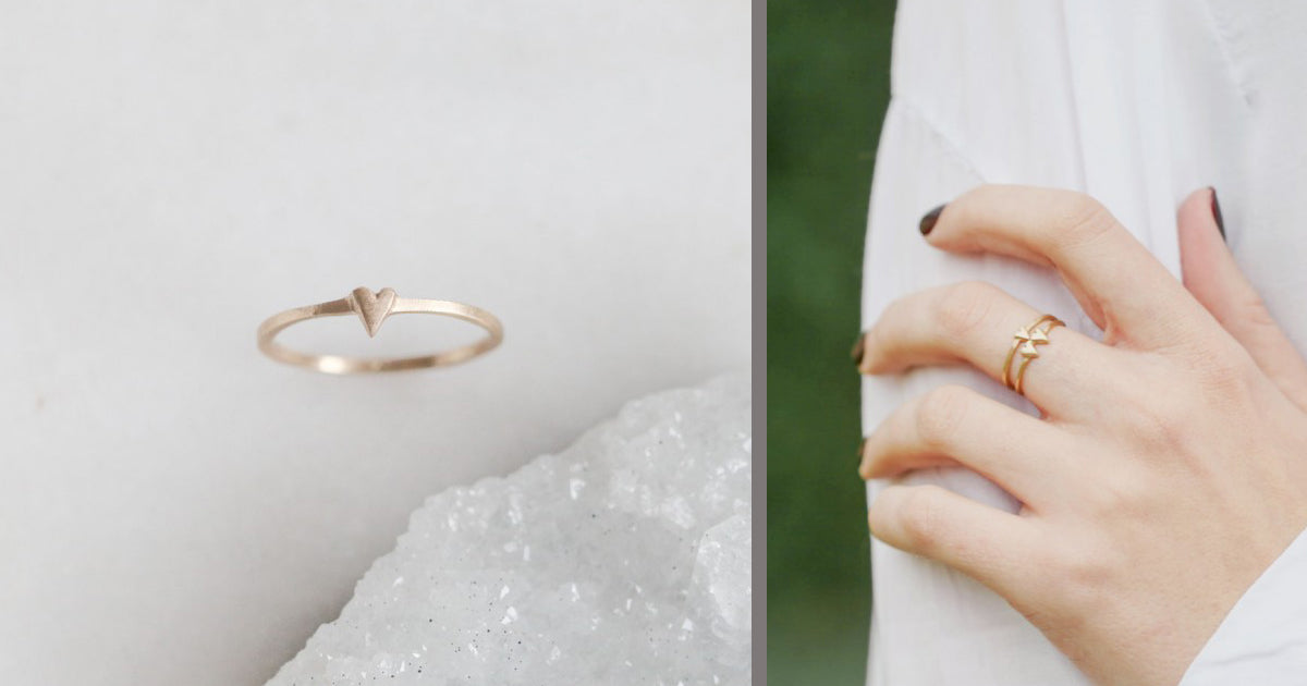 Sweet Love Ring - One Heart (9K Solid Gold)