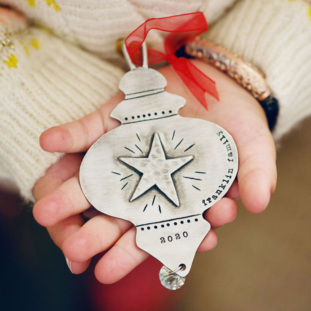 Vintage Glass Ornament {Pewter}