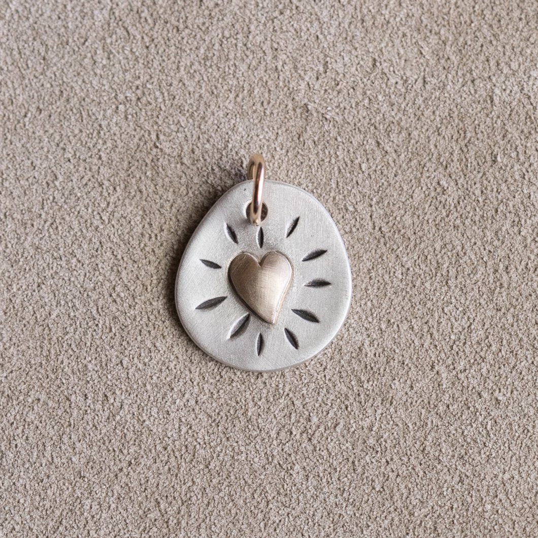 Shining Heart Charm Buildable Collection (Sterling Silver)