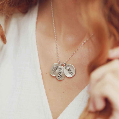May Birth Flower Necklace (Sterling Silver)
