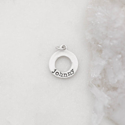 Mini Open Circle Charm (Sterling Silver)