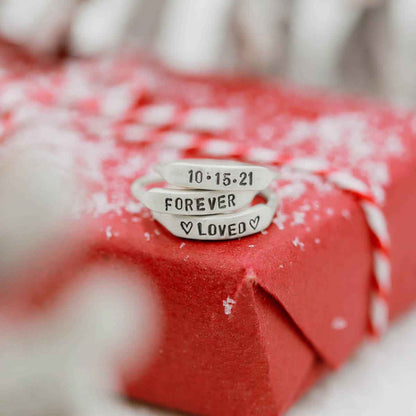 Nameplate Stacking Ring (Sterling Silver)