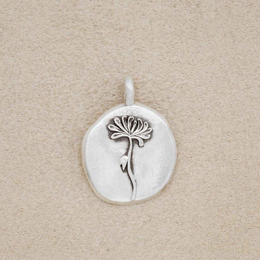 November Birth Flower Charm (Sterling Silver)