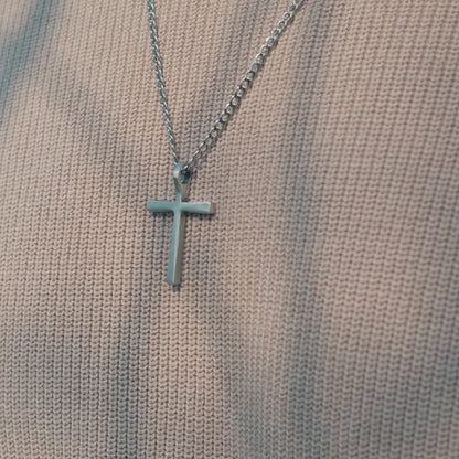 Set Free Cross Necklace (Pewter)