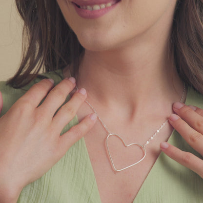 Peaceful Heart Necklace (Sterling Silver)