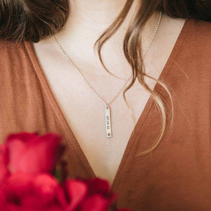 Bezel Birthstone Necklace (9K Solid Gold)