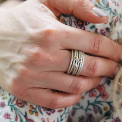 Always Together Birthstone Ring (Sterling Silver)