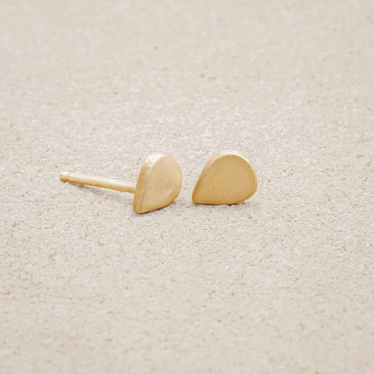 Raindrop Stud Earrings (9K Solid Gold)