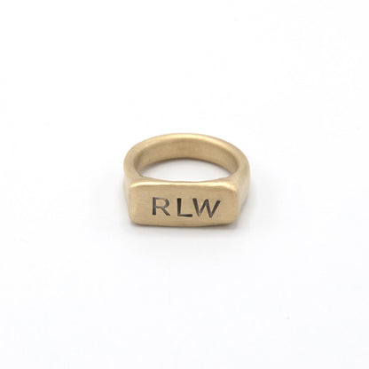 Make Your Mark Signet Ring (9K Solid Gold)