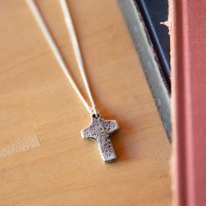 Found Cross Necklace (Antiqued Sterling Silver)