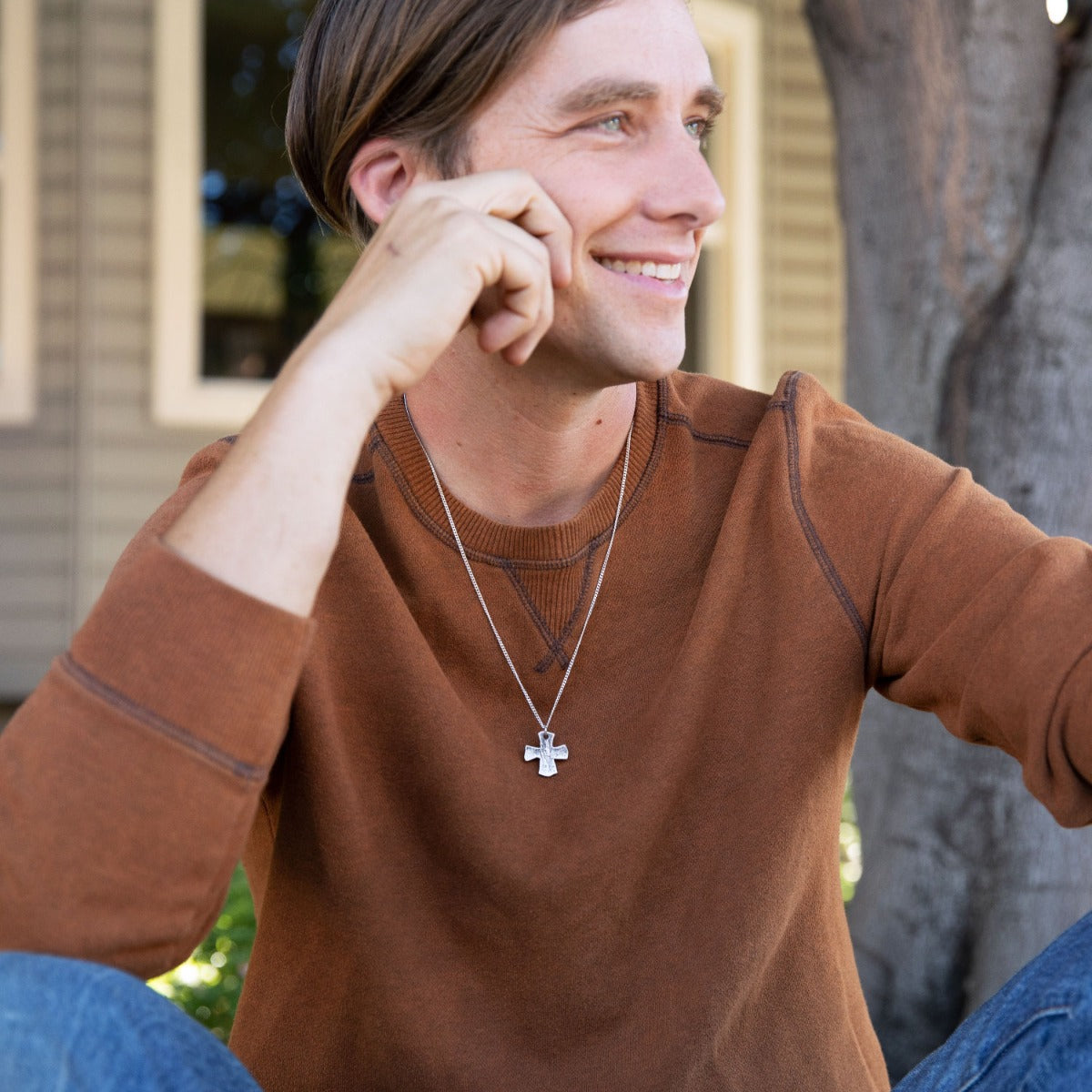 Steadfast Cross Necklace (Sterling Silver)