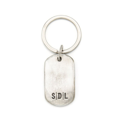 Take Risk Dog Tag Key Ring (Pewter)