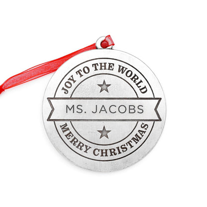 Joy to the World Ornament (Pewter)