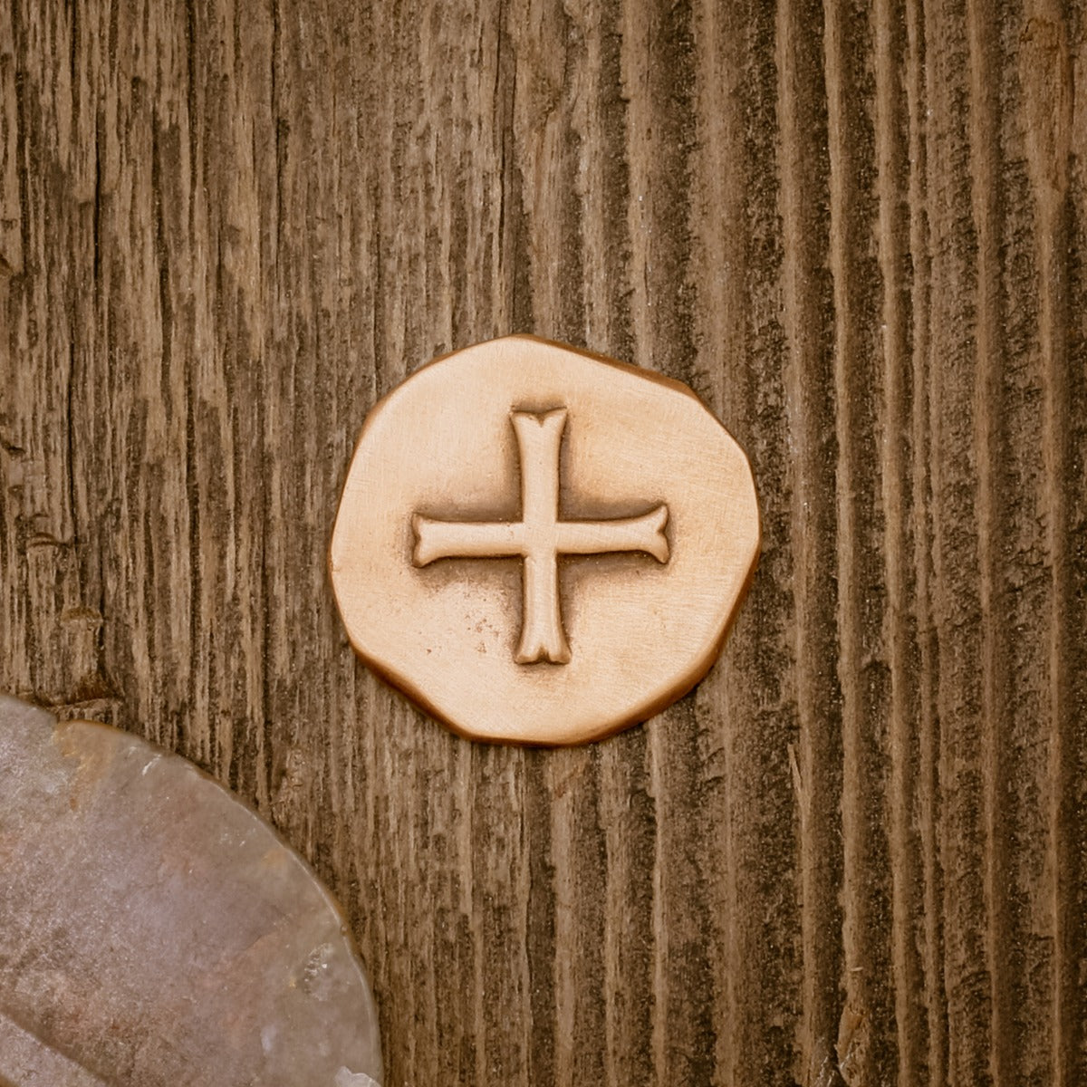 Roman Cross Pocket Coin (Brass)