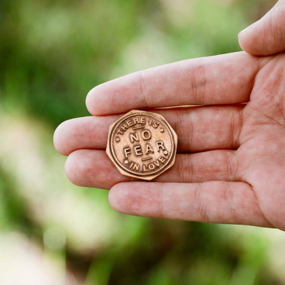 No Fear in Love Pocket Coin (Brass)