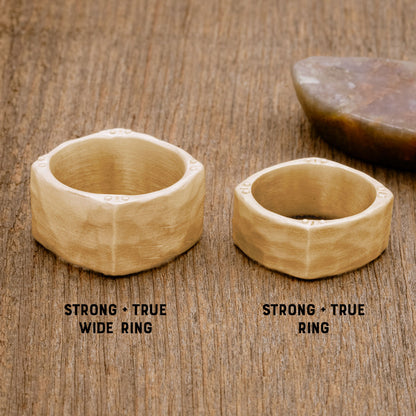 Strong + True Wide Ring (14K Solid Gold)