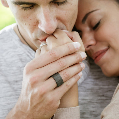 Strong + True Wide Ring (Black Sterling)