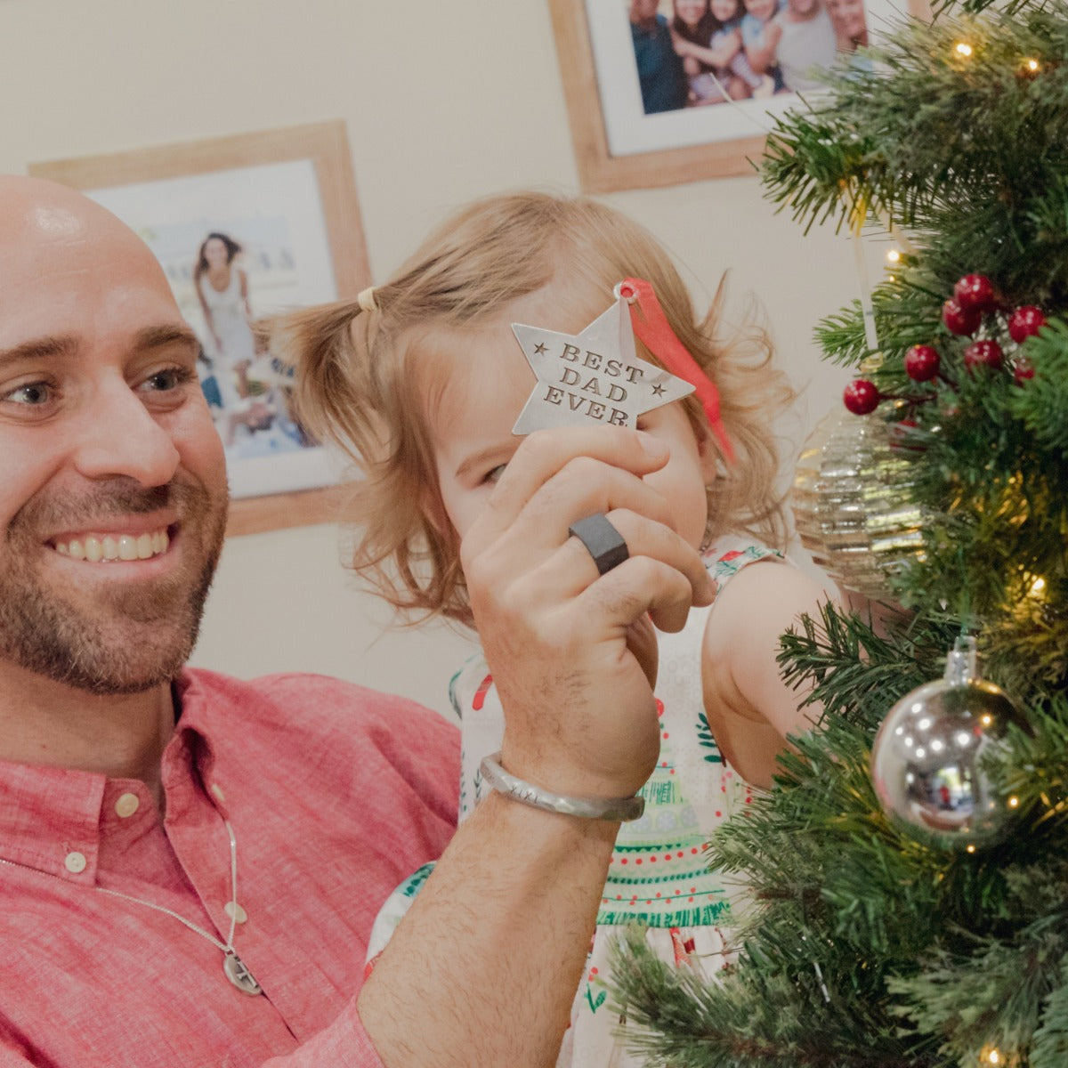 Best Dad Ornament (Pewter)