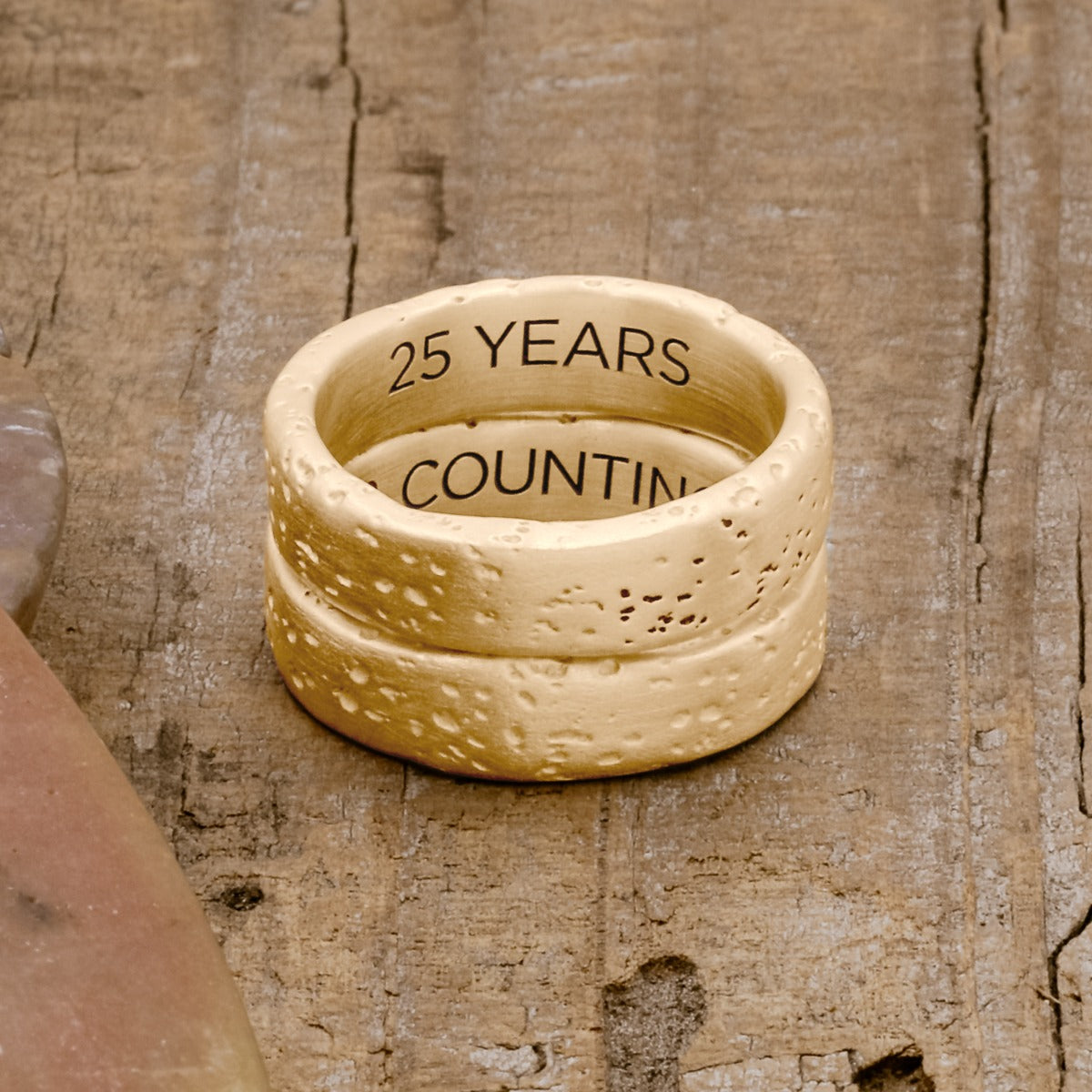 Withstand Stacking Ring (14K Solid Gold)