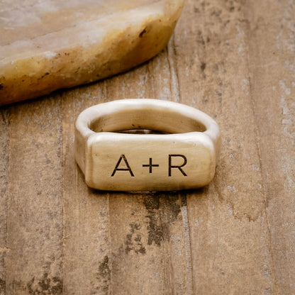 Make Your Mark Signet Ring (9K Solid Gold)
