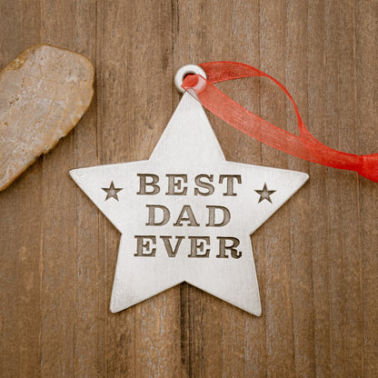Best Dad Ornament (Pewter)