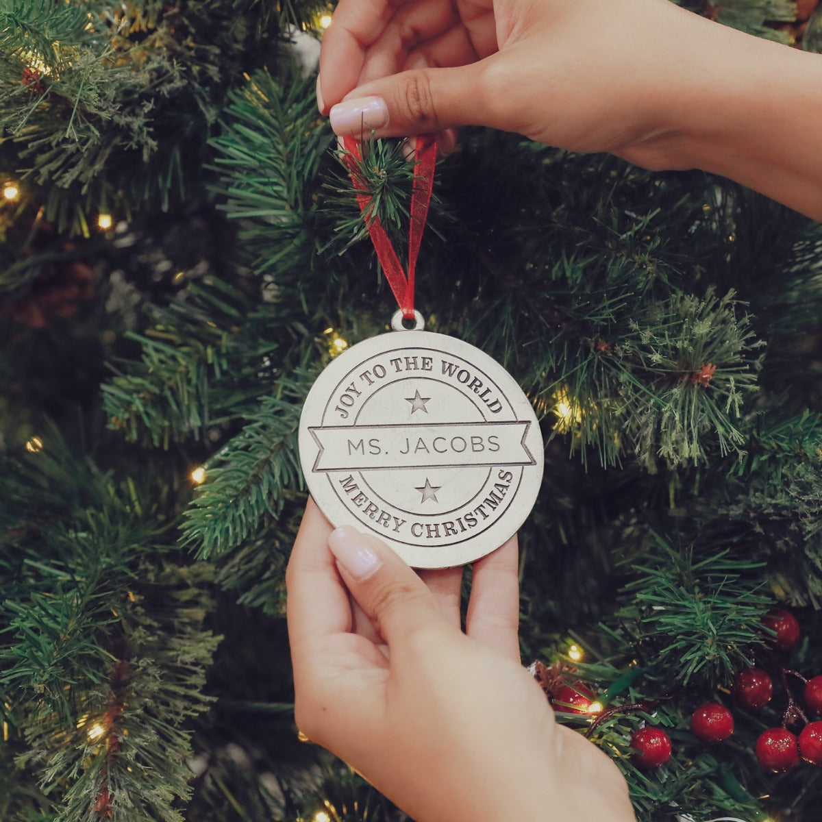 Joy to the World Ornament (Pewter)