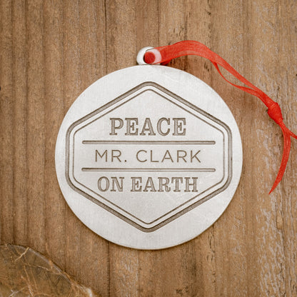 Peace on Earth Ornament (Pewter)