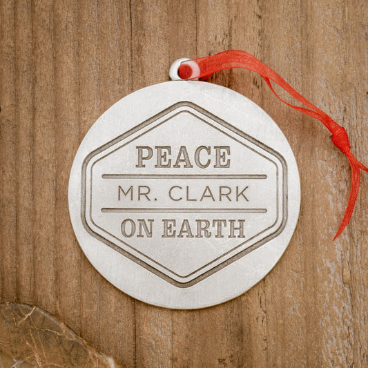 Peace on Earth Ornament (Pewter)