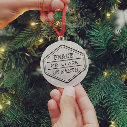 Peace on Earth Ornament (Pewter)