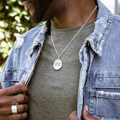 John 10:10 Necklace (Antiqued Sterling Silver)