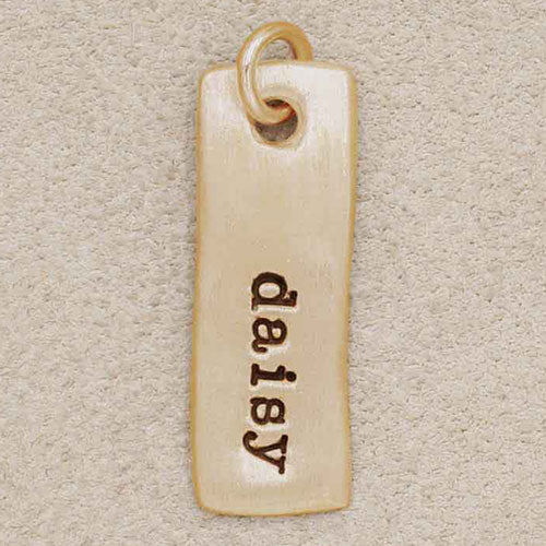 Skinny Wavy Tag (9K Solid Gold)